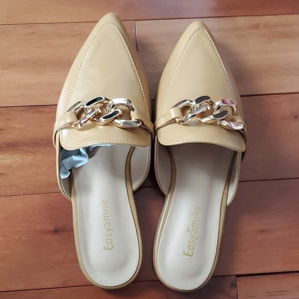 Easy Smile Tan Slip-On Loafers - Picture 2 of 5